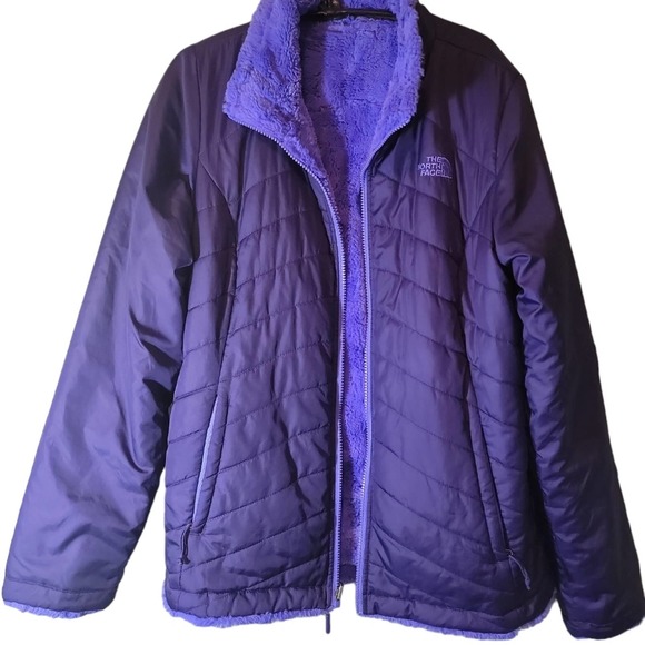 The North Face Jacket Sz M Reversible Insulated Cold Weather Two Tone Blue - Picture 10 of 10